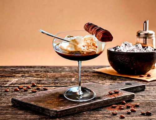 Frozen irish affogato