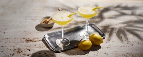 Bees knees cocktail opskrift banner